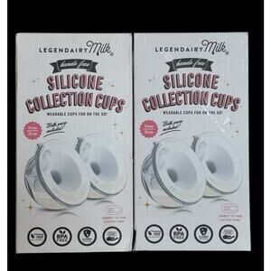 Legendairy Milk Silicone Collection Cups Lot 2 Wearable 24-28 Sealed Hands Free